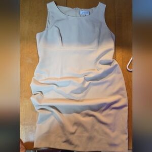 Kasper A line Cream Sleeveless Lined Sheath Dress